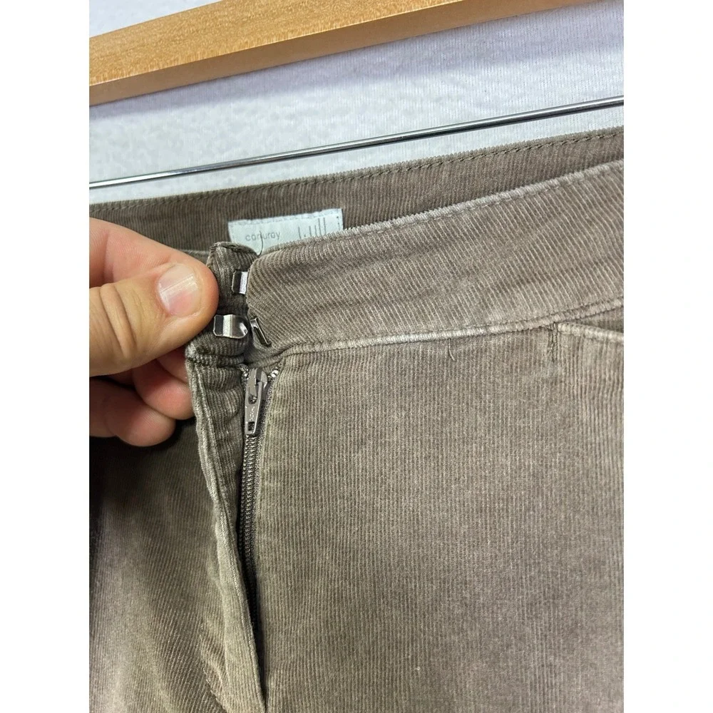 Dark Academia J. Jill Womens 8 Petite Brown Corduroy Straight Leg‎ Stretch Pants - Picture 4 of 13